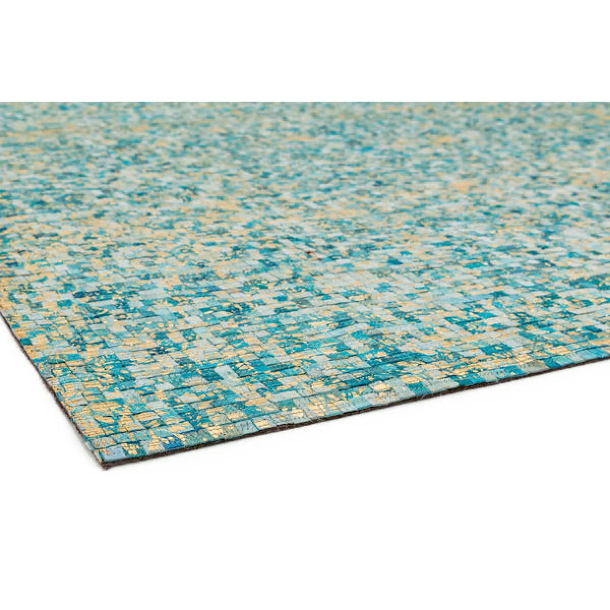 Asiatic Carpets Elona Mosaic Cowhide Hand Sewn Rug Aqua - 200 x 290cm – image 5