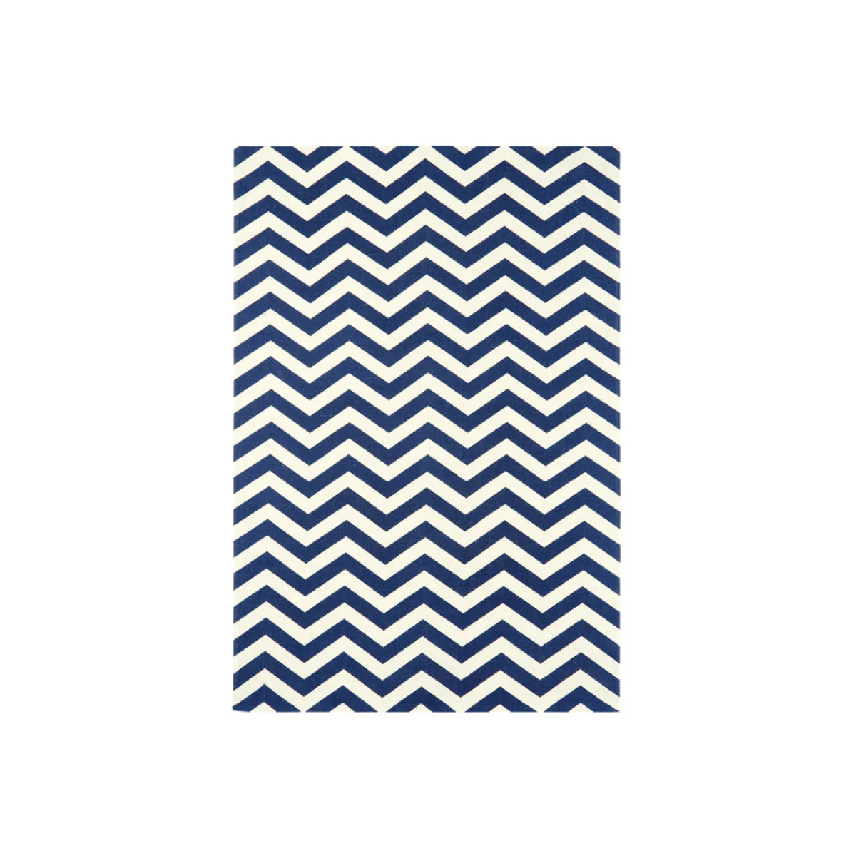 Asiatic Carpets Onix Hand Woven and Printed Rug Zig Zag Blue - 160 x 230cm
