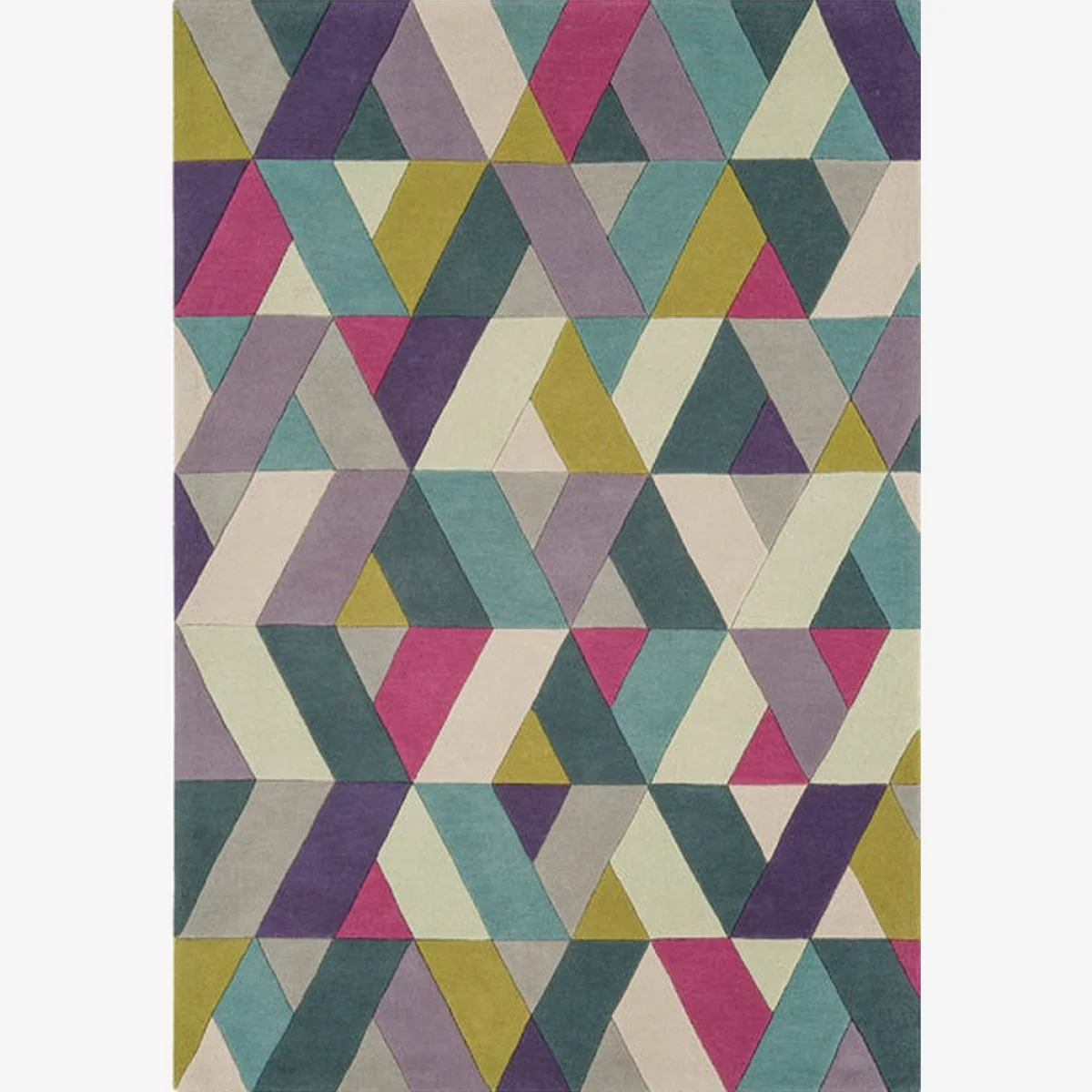 Asiatic Carpets Funk Hand Tufted Rug Chevron Blue Green - 120 x 170cm