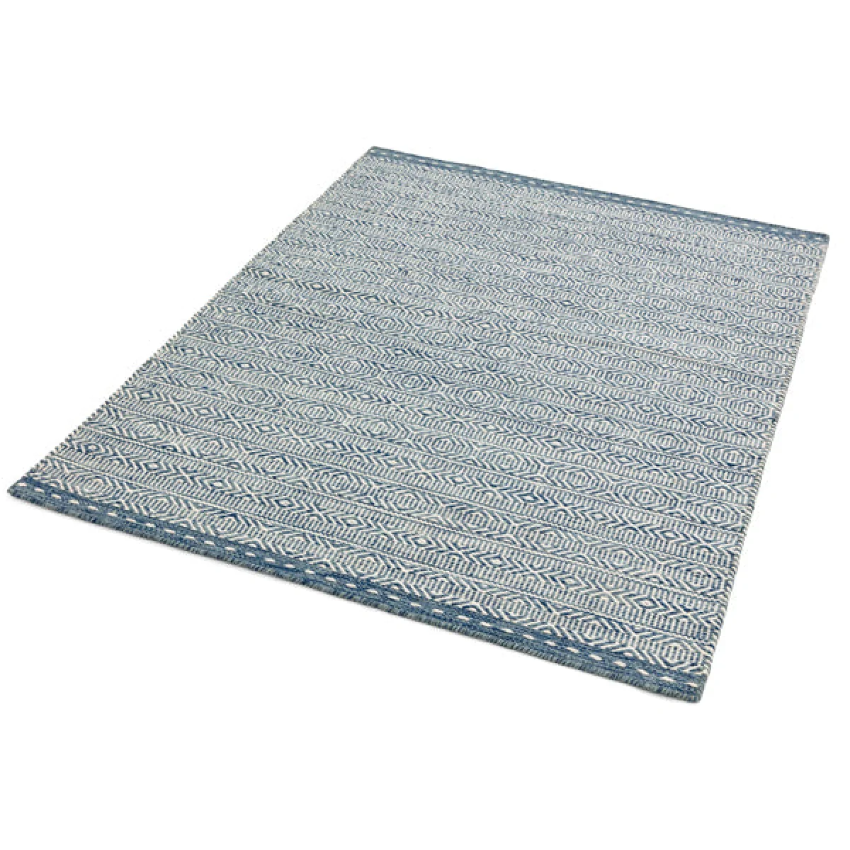 Asiatic Carpets Knox Reversible Wool Dhurry Hand Woven Dhurry Rug Blue - 200 x 290cm – image 2