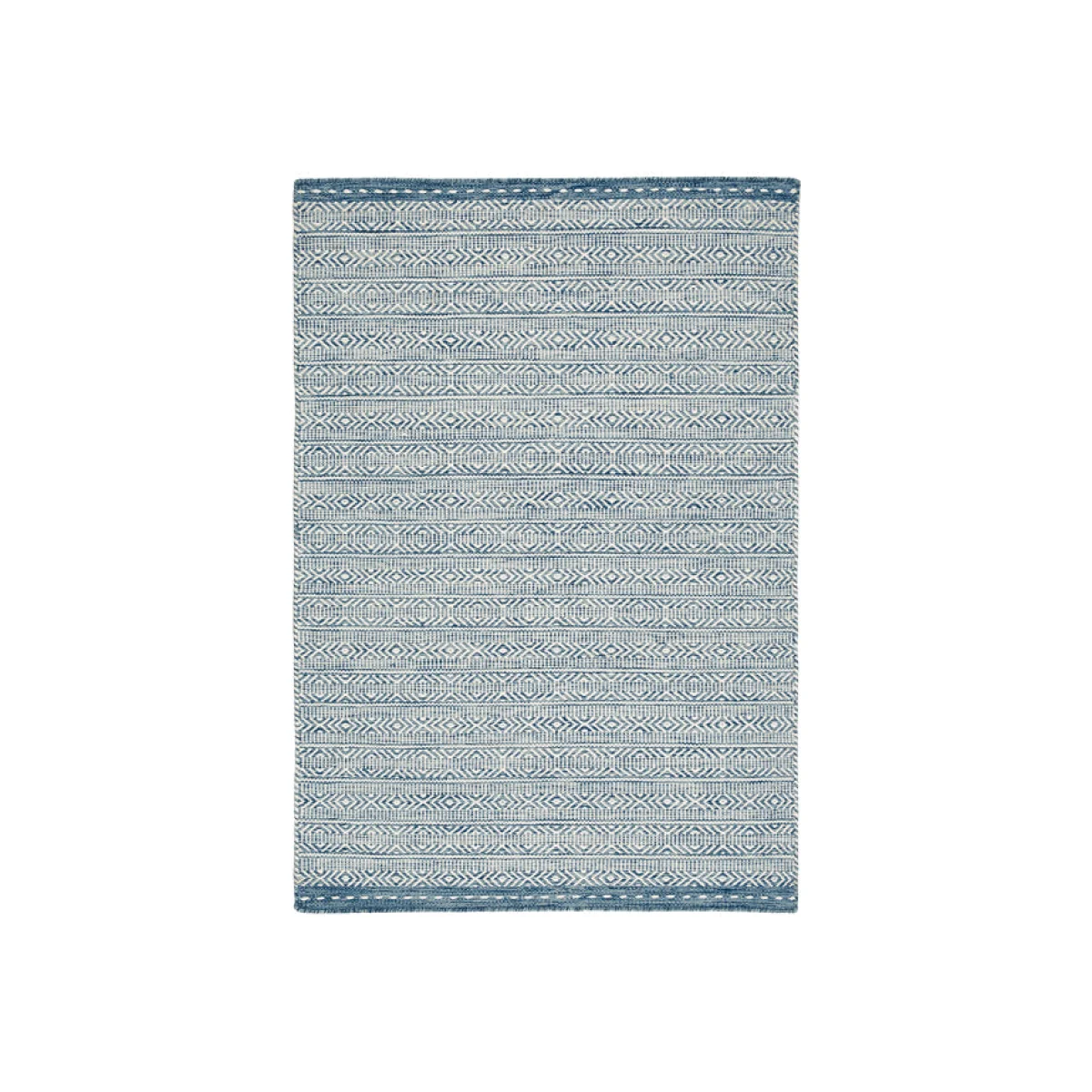Asiatic Carpets Knox Reversible Wool Dhurry Hand Woven Dhurry Rug Blue - 200 x 290cm – image 1