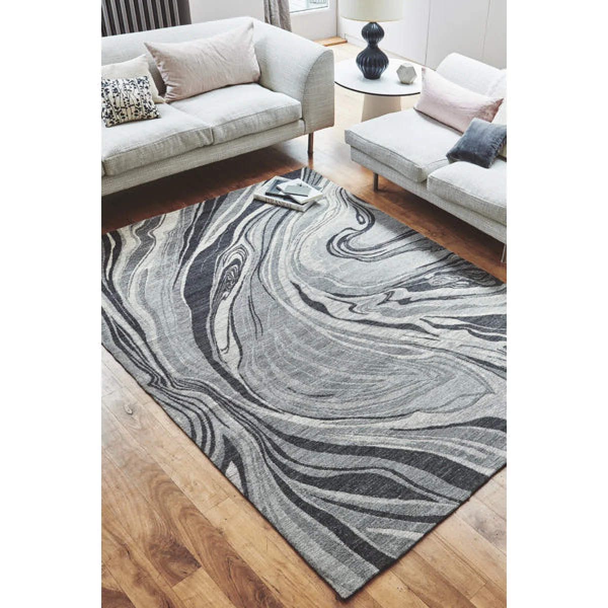 Asiatic Carpets Shade JACQUARD Rug Marble Grey - 120 x 170cm – image 2