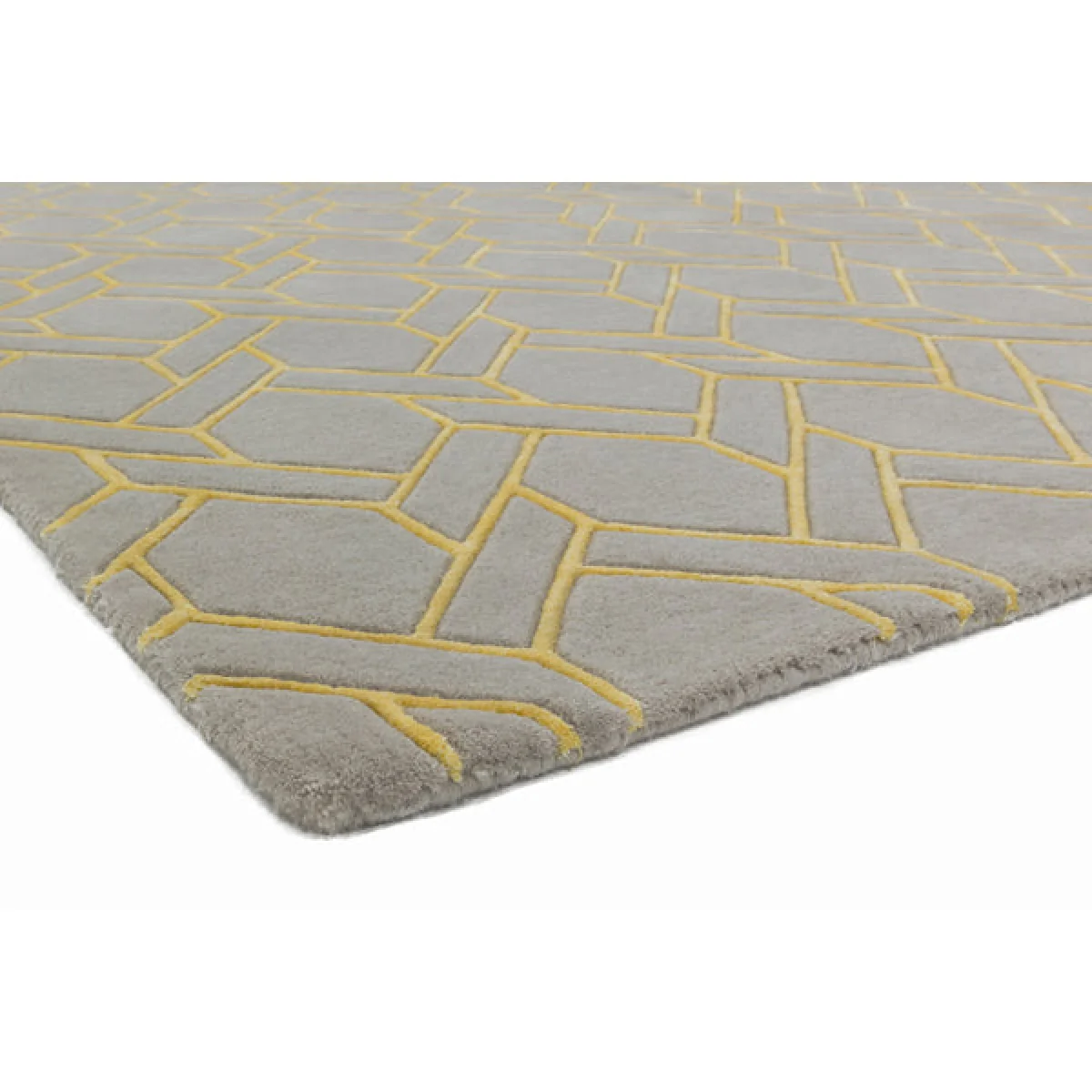 Asiatic Carpets Nexus Hand Tufted Rug Fine Lines Silver/Yellow - 200 x 290cm – image 3