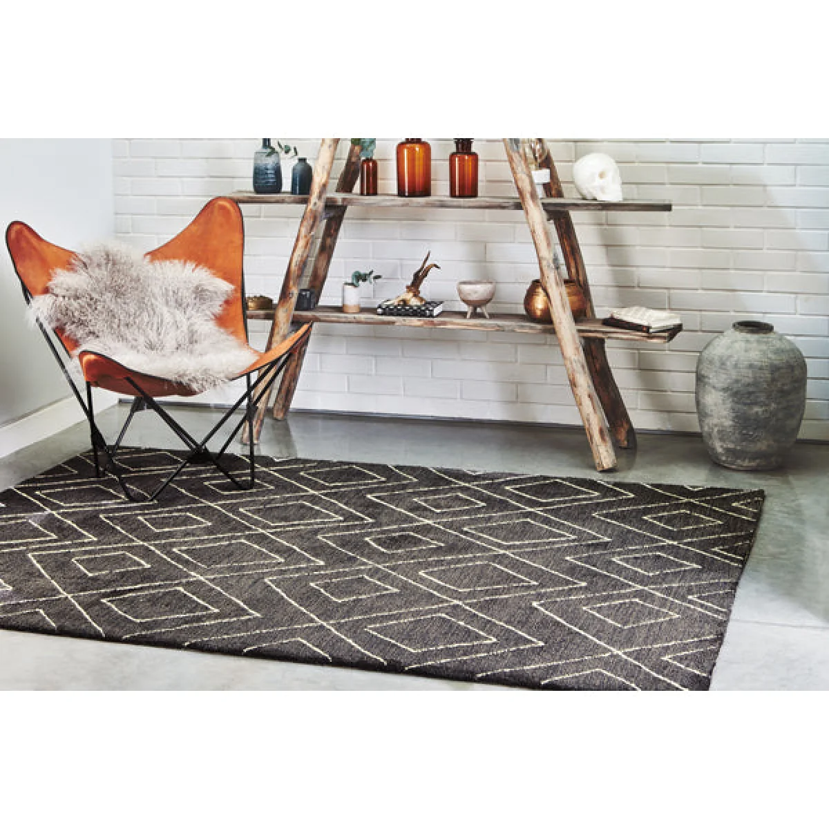 Asiatic Carpets Nomad Table Tufted Rug Dark Grey - 120 x 170cm – image 2