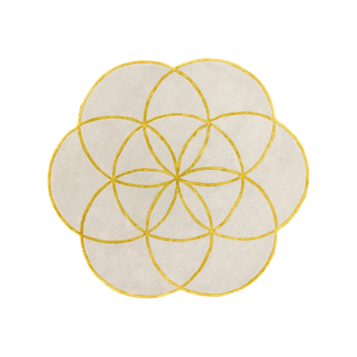 Asiatic Carpets Lotus Hand Tufted Rug Gold - 200 x 200cm