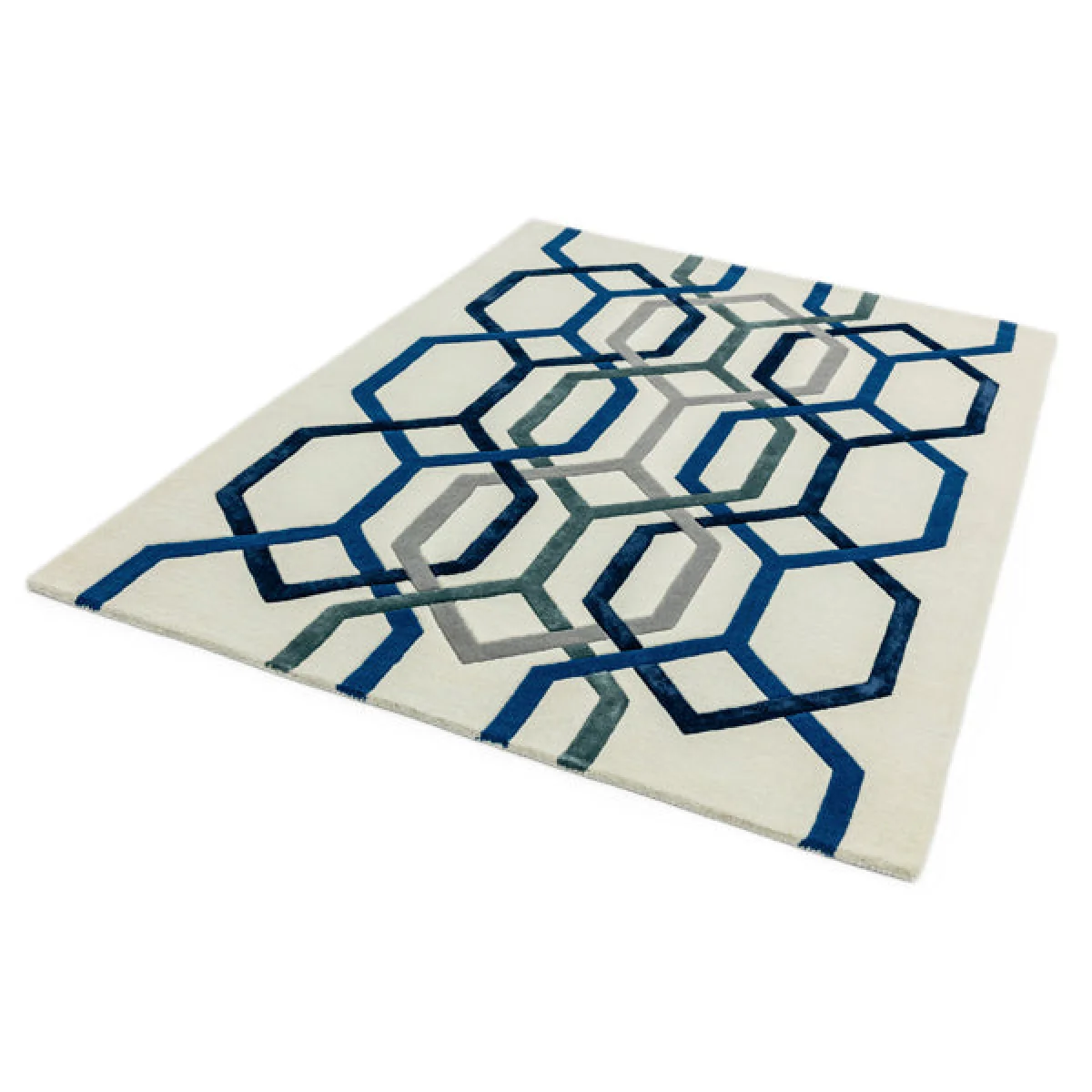 Asiatic Carpets Matrix Hand Tufted Rug Hexagon White - 120 x 170cm – image 2