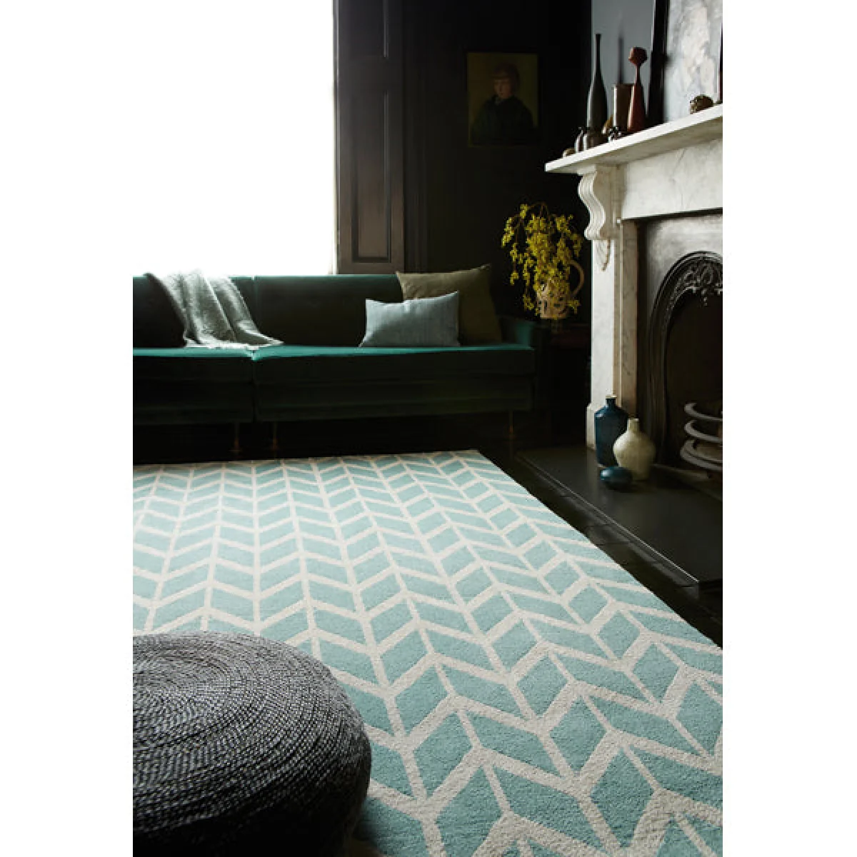 Asiatic Carpets Arlo Machine Knitted Rug Chevron Blue - 120 x 170cm – image 2