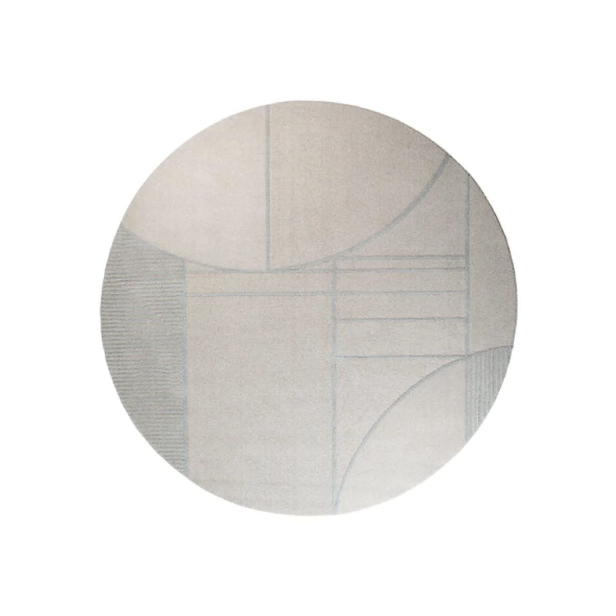 Zuiver Bliss Rug Blue - Round / Grey/Blue / Round