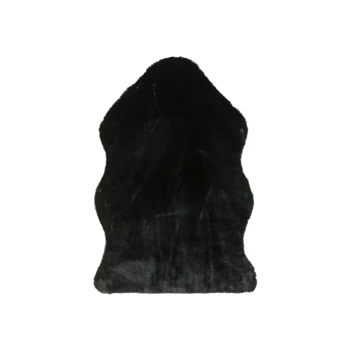 Asiatic Carpets Willow faux Fur knitted Rug Black - 150 x 170cm