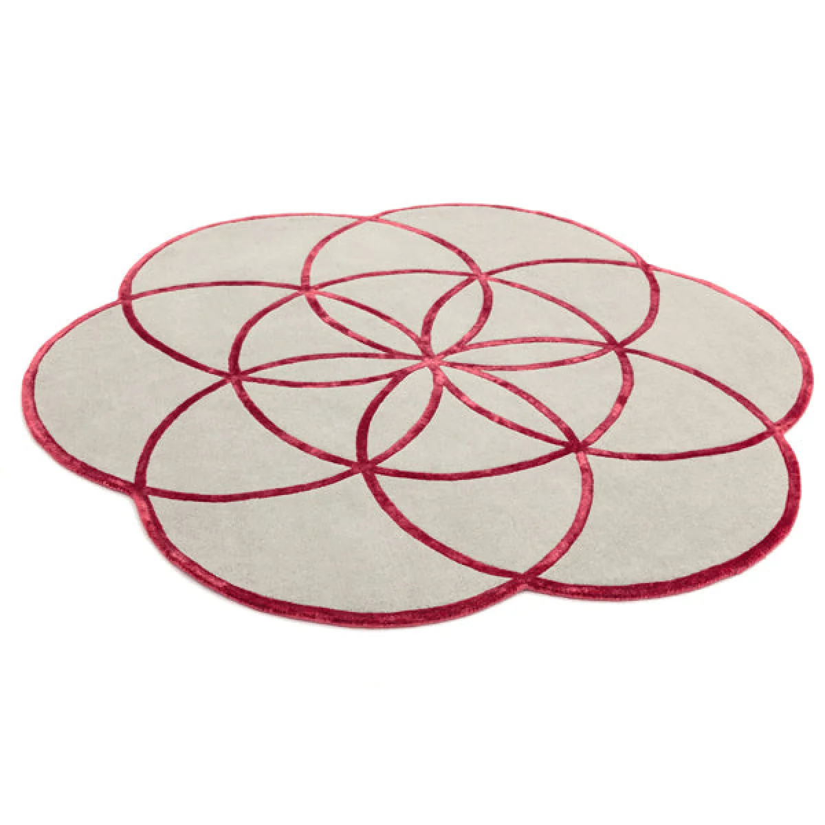 Asiatic Carpets Lotus Hand Tufted Rug Red - 200 x 200cm – image 3