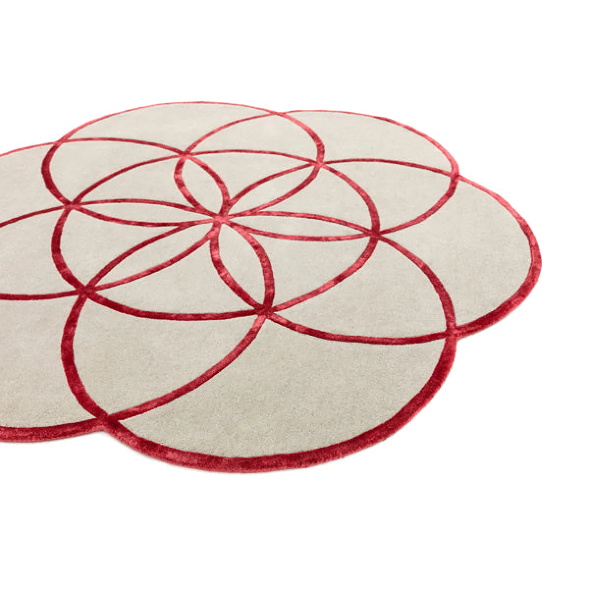 Asiatic Carpets Lotus Hand Tufted Rug Red - 200 x 200cm – image 4