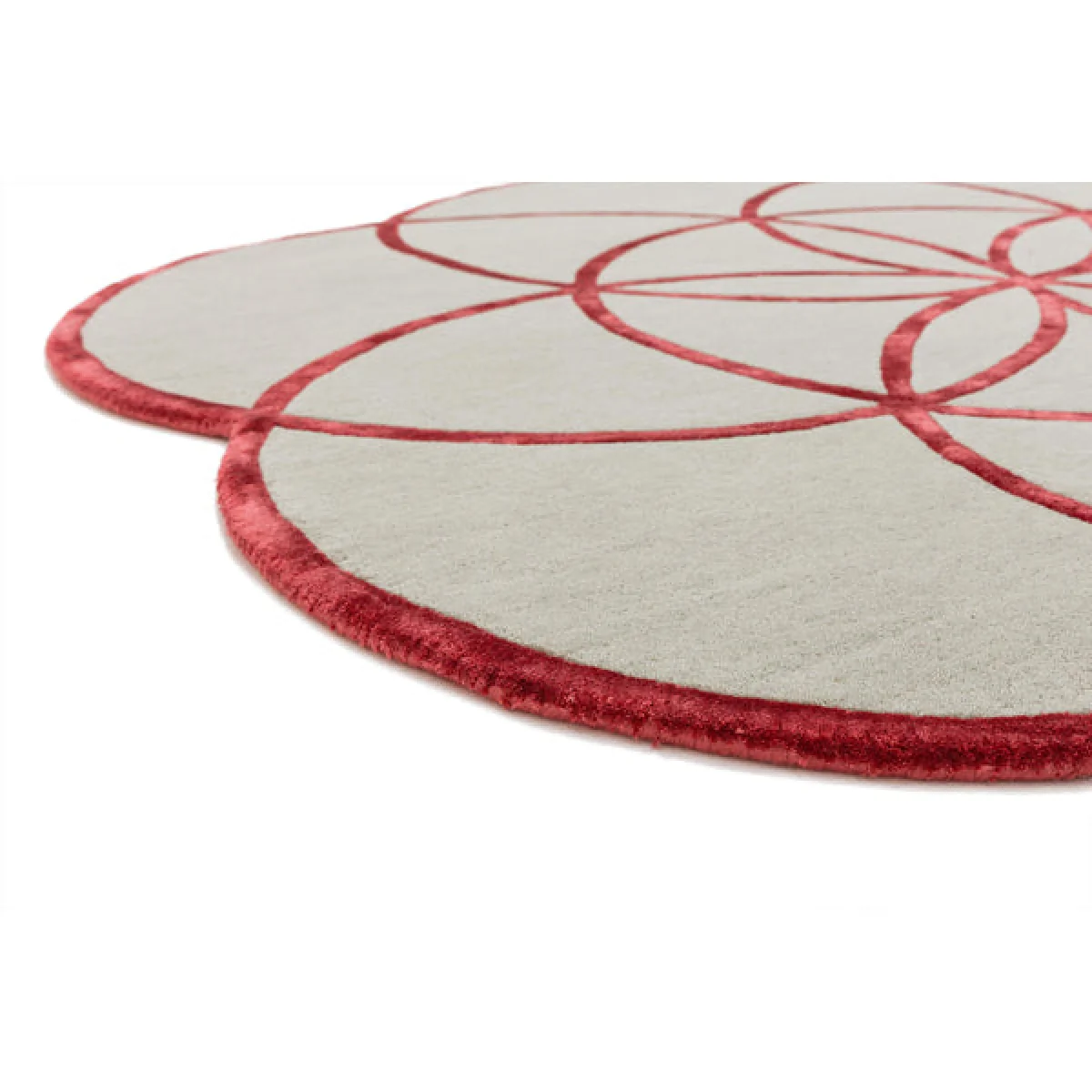 Asiatic Carpets Lotus Hand Tufted Rug Red - 200 x 200cm – image 6