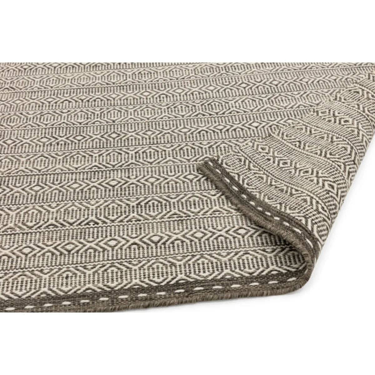 Asiatic Carpets Knox Reversible Wool Dhurry Hand Woven Dhurry Rug Taupe - 160 x 230cm – image 5