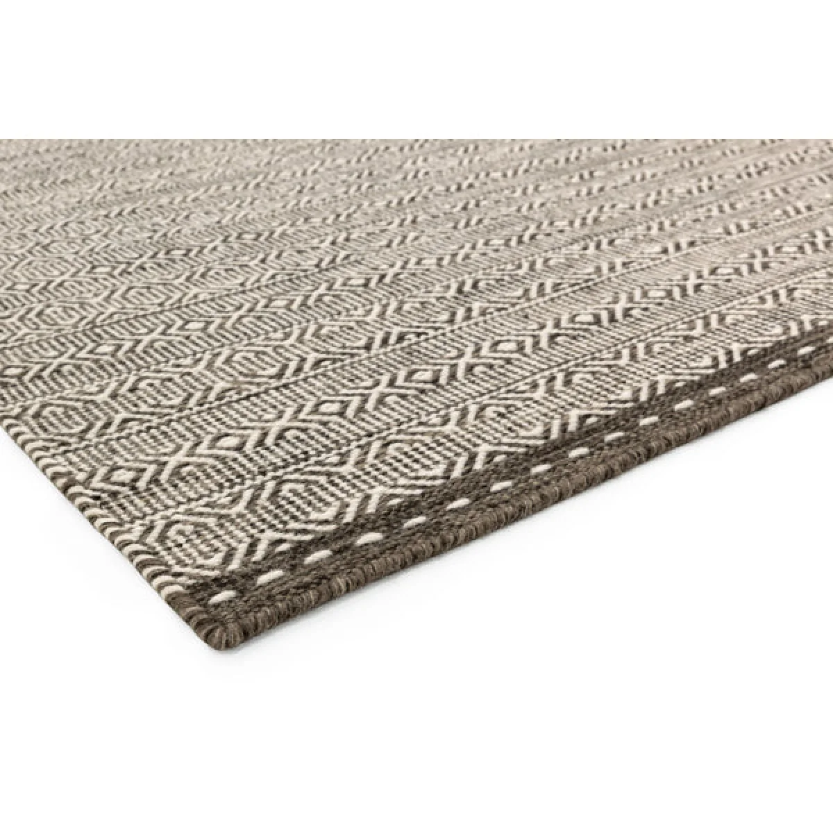 Asiatic Carpets Knox Reversible Wool Dhurry Hand Woven Dhurry Rug Taupe - 160 x 230cm – image 6