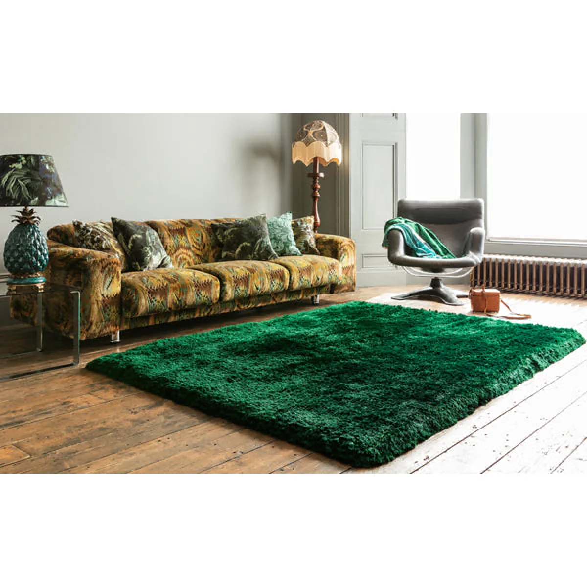 Asiatic Carpets Plush Hand Woven Rug Emerald - 70 x 140cm – image 5