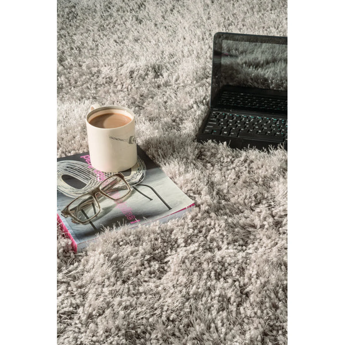 Asiatic Carpets Cascade Table Tufted Rug Silver - 65 x 135cm – image 2