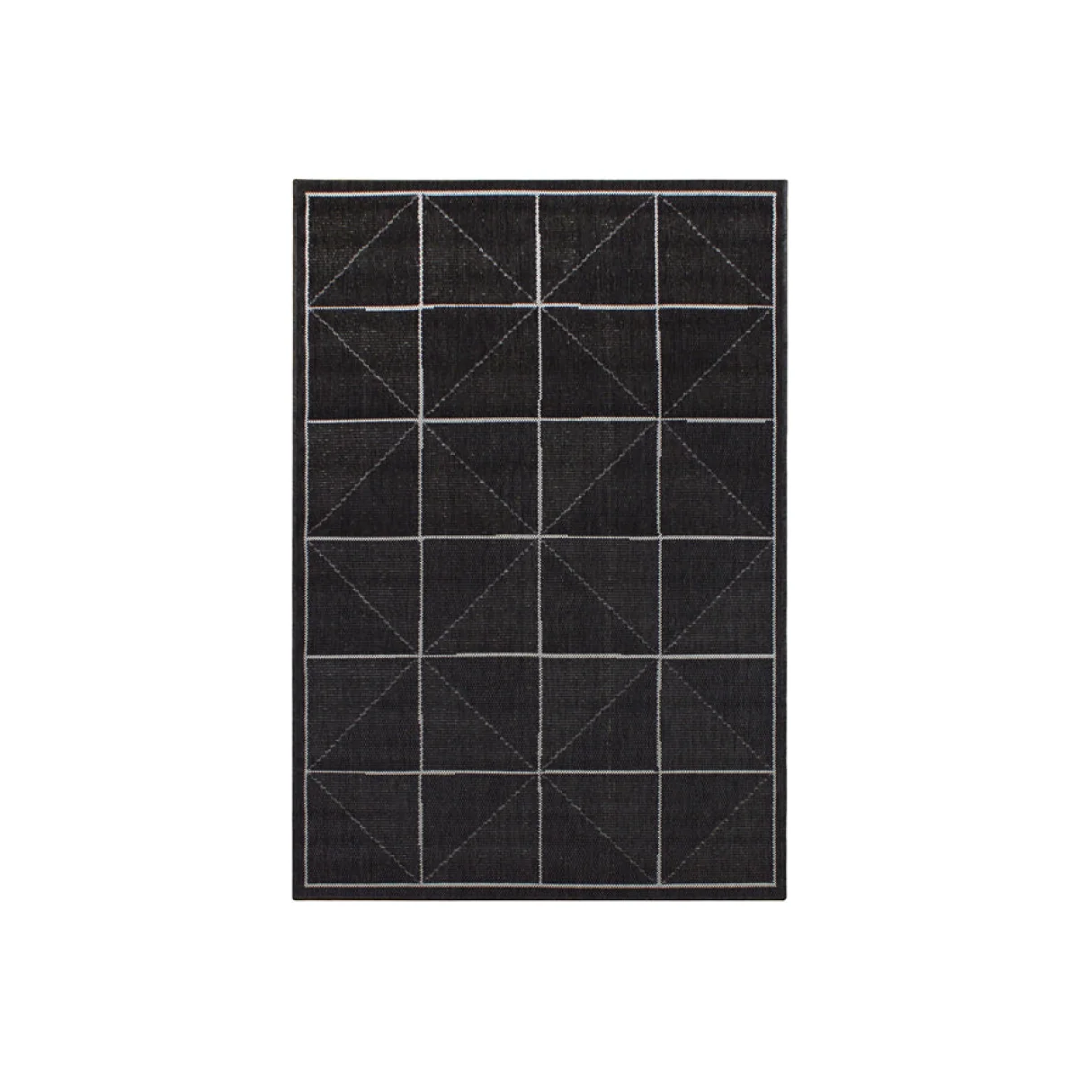 Asiatic Carpets Patio Machine Woven Rug Charcoal Check - 160 x 230cm