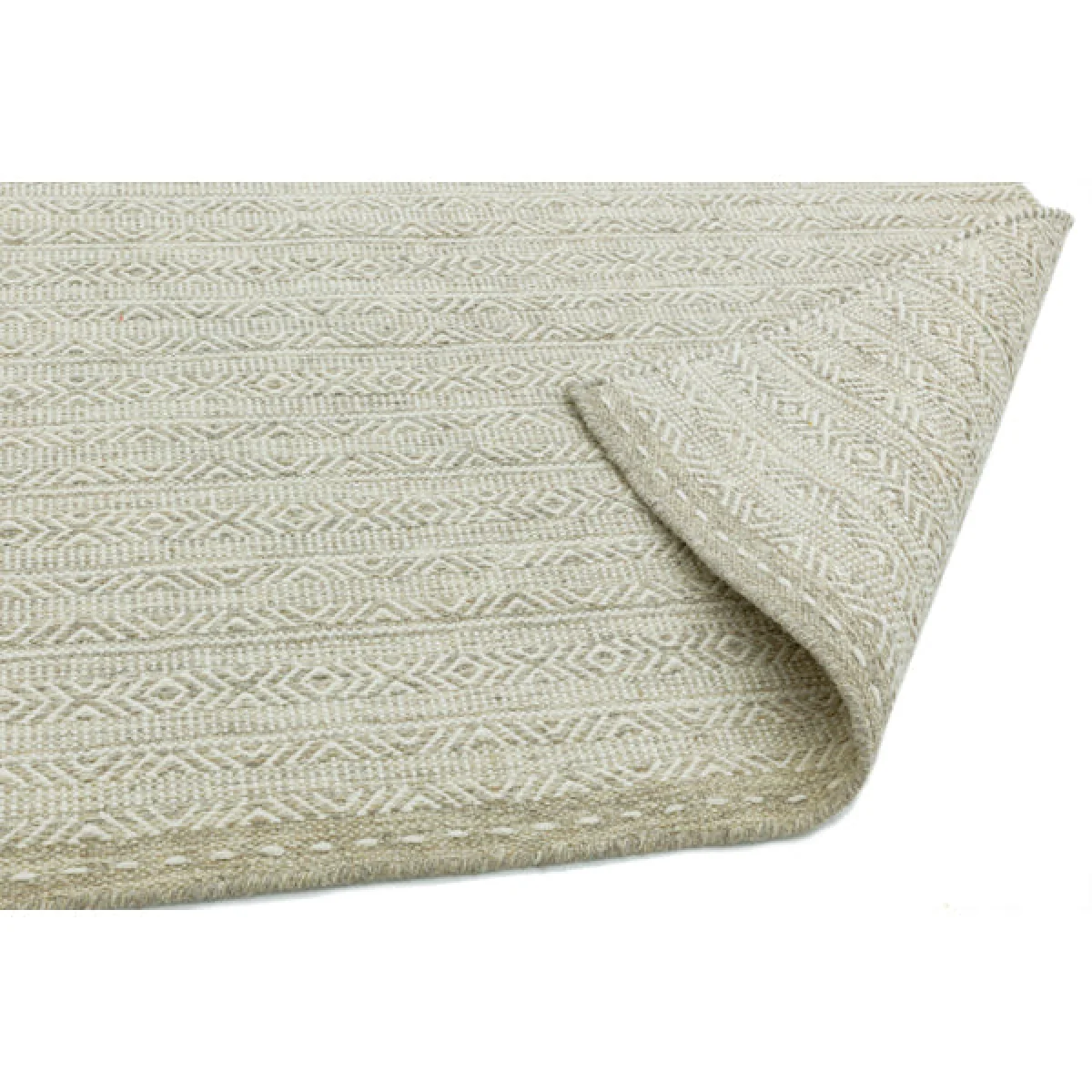 Asiatic Carpets Knox Reversible Wool Dhurry Hand Woven Dhurry Rug Sand - 120 x 170cm – image 6