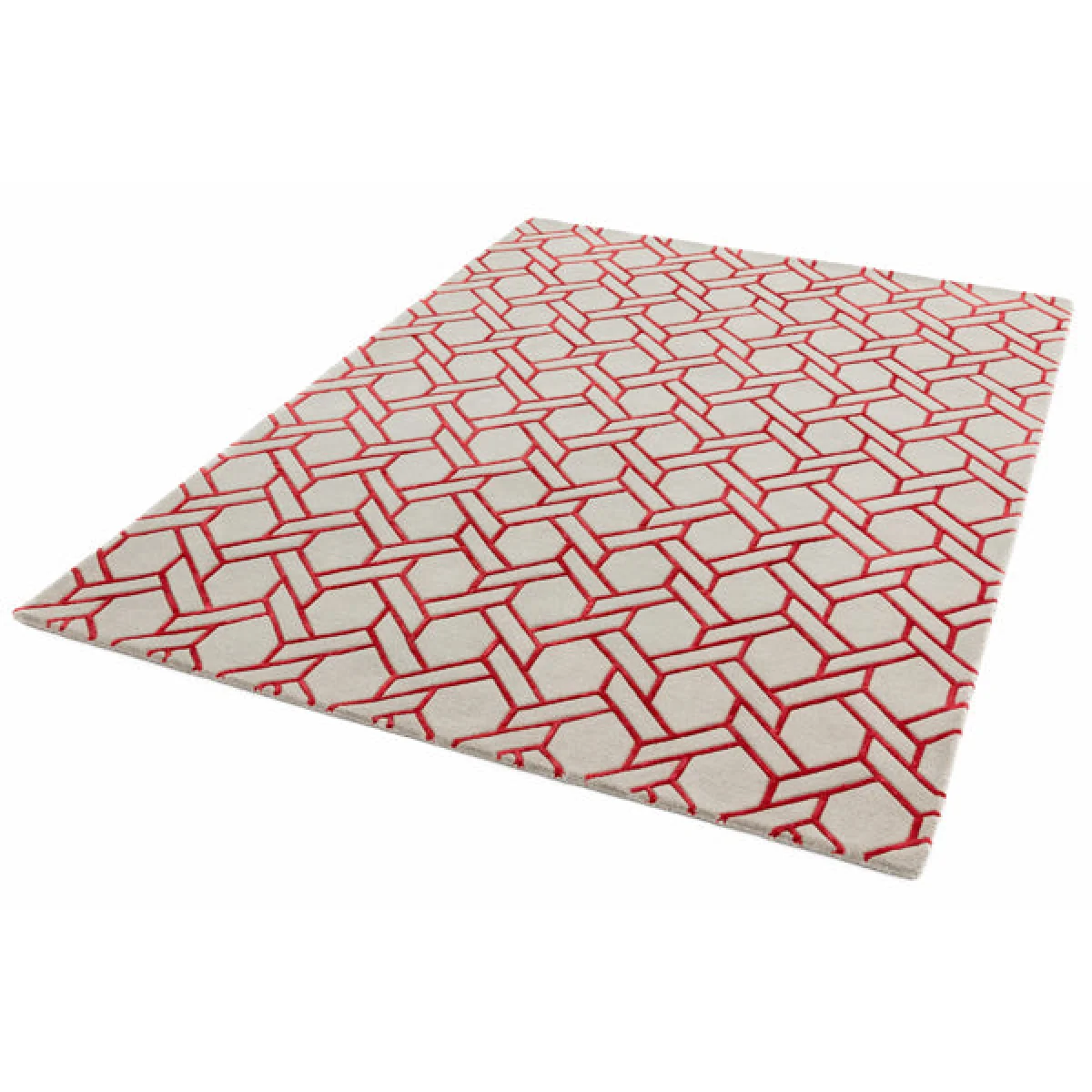 Asiatic Carpets Nexus Hand Tufted Rug Fine Lines Silver/Red - 160 x 230cm – image 2