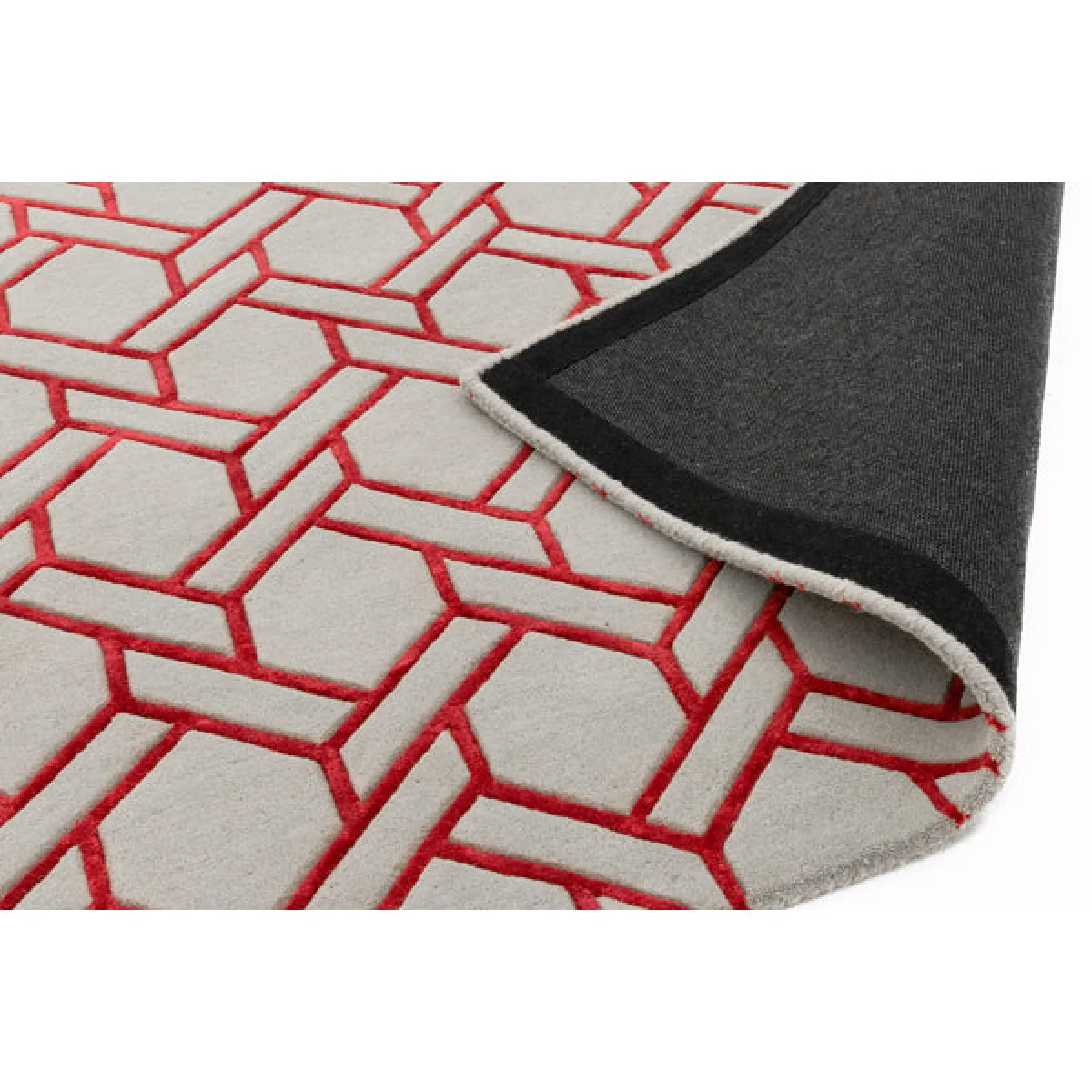 Asiatic Carpets Nexus Hand Tufted Rug Fine Lines Silver/Red - 160 x 230cm – image 4