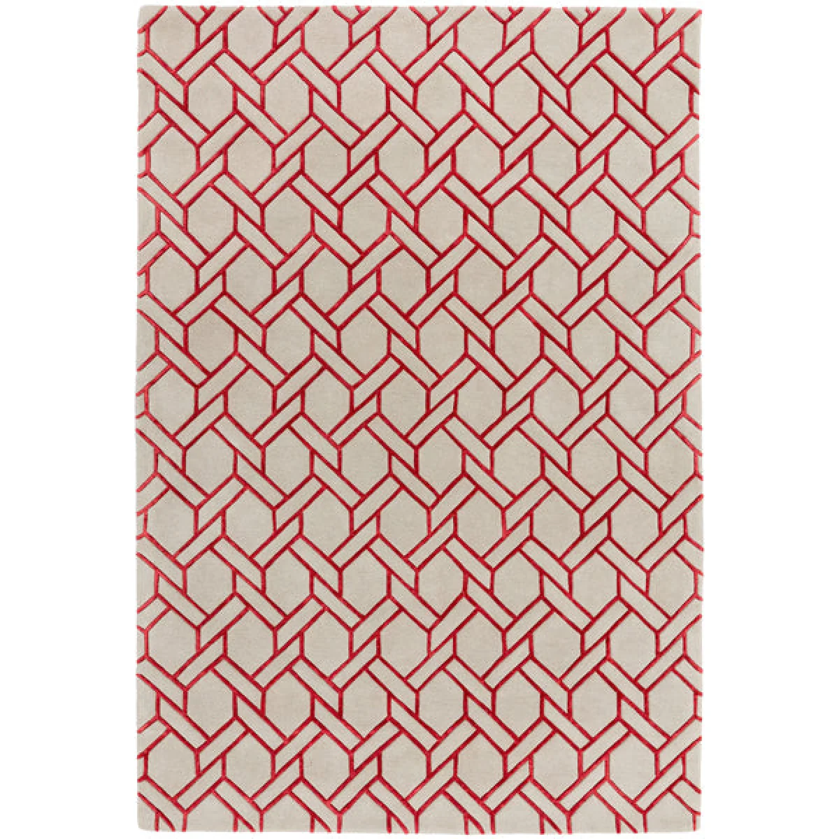 Asiatic Carpets Nexus Hand Tufted Rug Fine Lines Silver/Red - 160 x 230cm – image 5