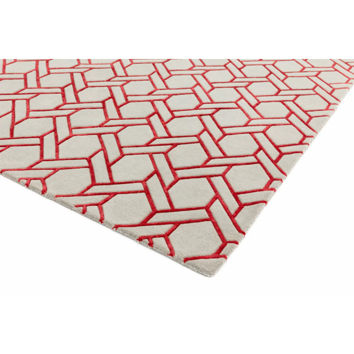Asiatic Carpets Nexus Hand Tufted Rug Fine Lines Silver/Red - 160 x 230cm – image 6