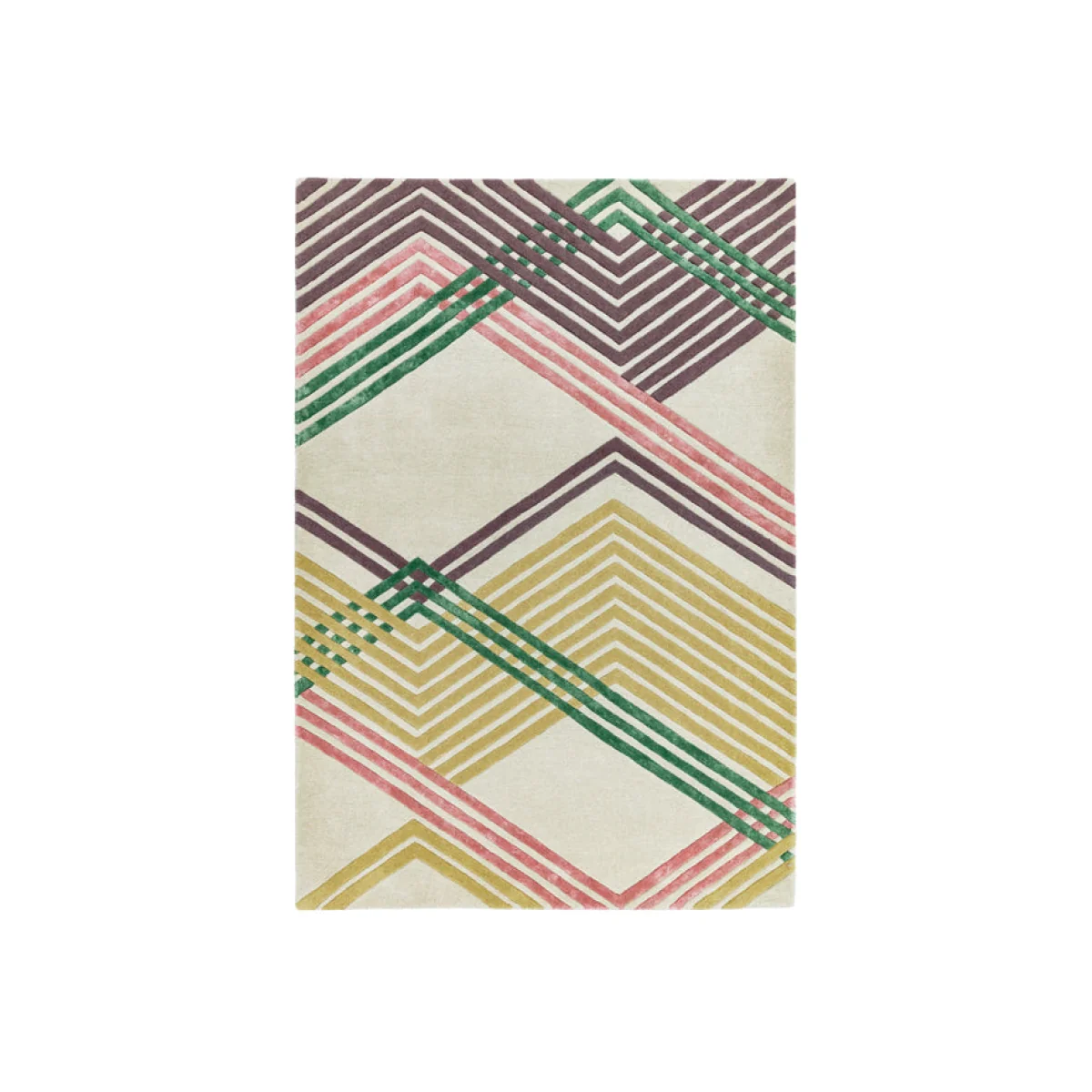Asiatic Carpets Matrix Hand Tufted Rug Zig Zag Multi - 200 x 300cm