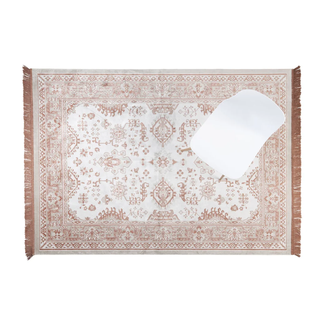 Olivia's Nordic Living Collection - Ringar Rug in Grey & Pink