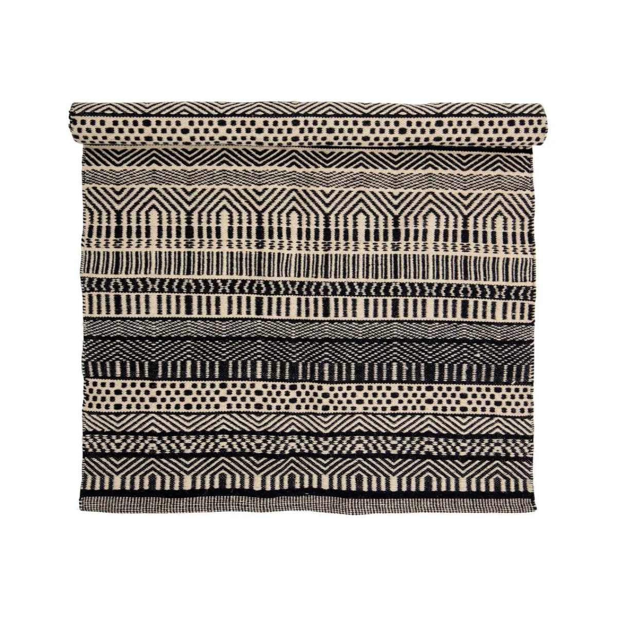 Bloomingville Joob Wool Rug in Black