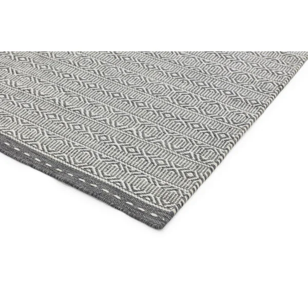 Asiatic Carpets Knox Reversible Wool Dhurry Hand Woven Dhurry Rug Grey - 160 x 230cm – image 3