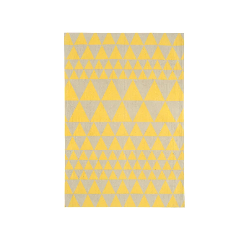 Asiatic Carpets Onix Hand Woven and Printed Rug Triangles Yellow - 160 x 230cm