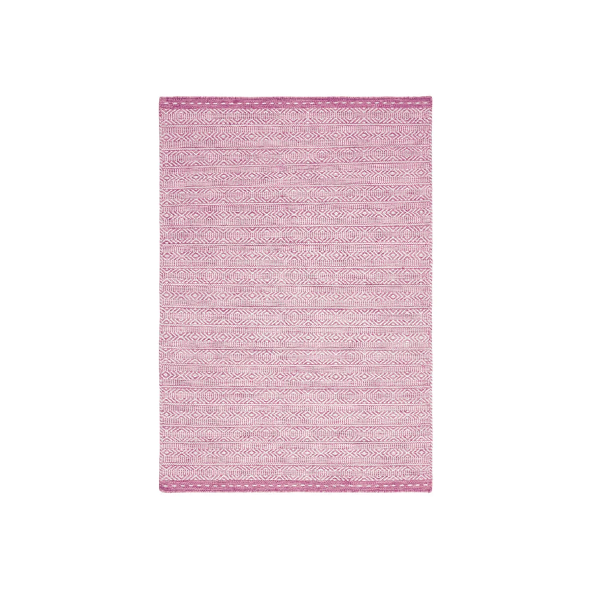 Asiatic Carpets Knox Reversible Wool Dhurry Hand Woven Dhurry Rug Pink - 200 x 290cm