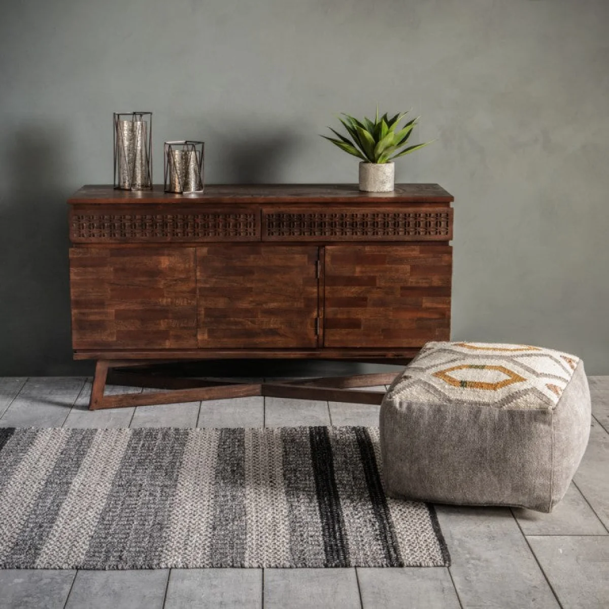 Gallery Direct Utah Rug in Black & Grey – image 1