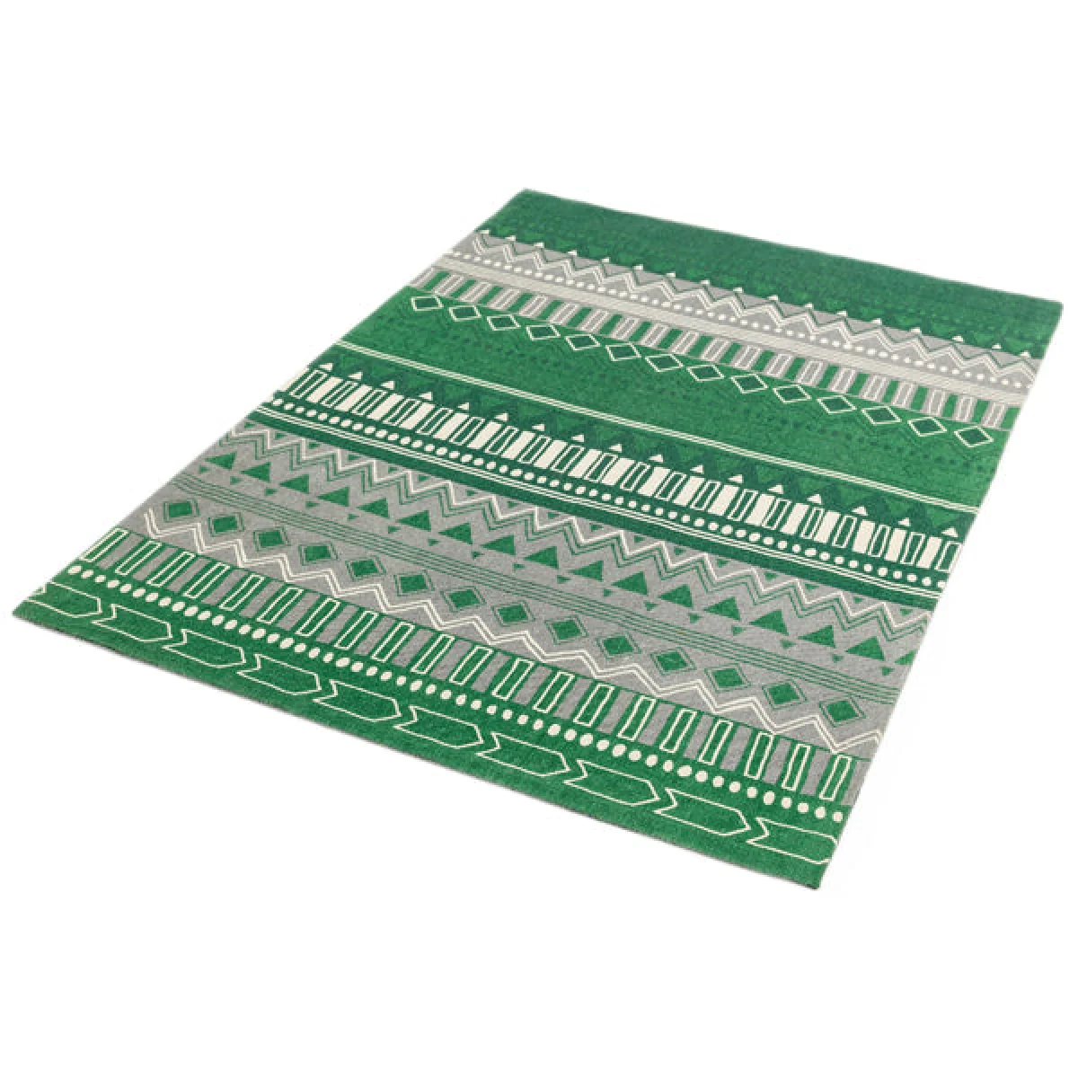 Asiatic Carpets Onix Hand Woven and Printed Rug Tribal Mix Green - 160 x 230cm – image 2