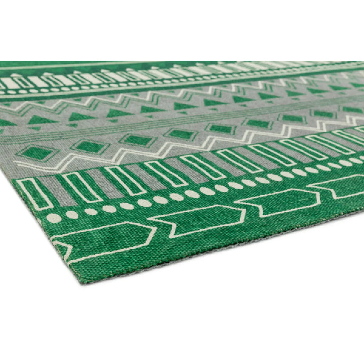 Asiatic Carpets Onix Hand Woven and Printed Rug Tribal Mix Green - 160 x 230cm – image 5