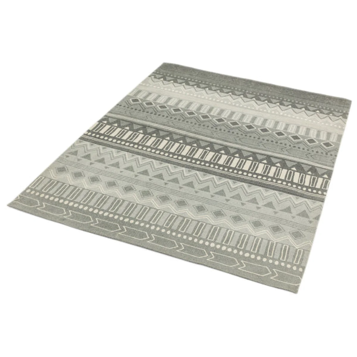 Asiatic Carpets Onix Hand Woven and Printed Rug Tribal Mix Grey - 120 x 170cm – image 2