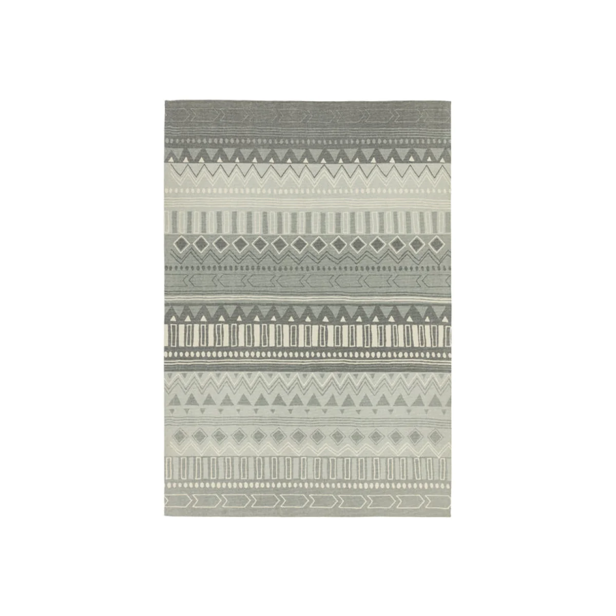 Asiatic Carpets Onix Hand Woven and Printed Rug Tribal Mix Grey - 120 x 170cm – image 1
