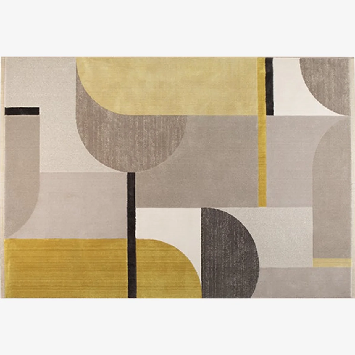 Zuiver Hilton Rug in Yellow and Grey Small | Outlet / Grey/Yellow / Small