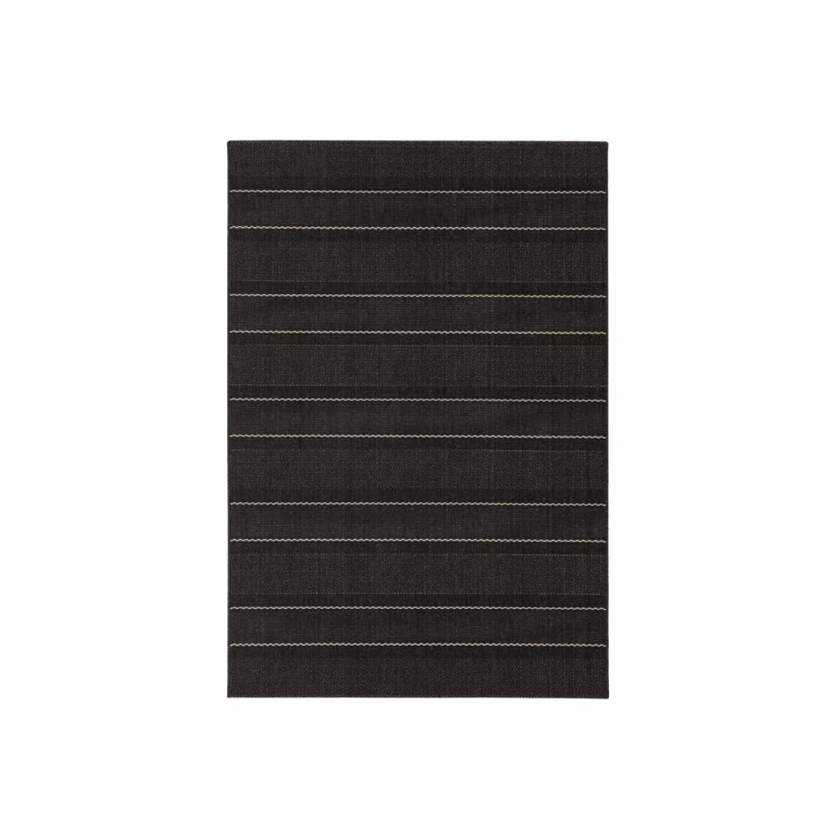 Asiatic Carpets Patio Machine Woven Rug Charcoal Stripe - 200 x 290cm