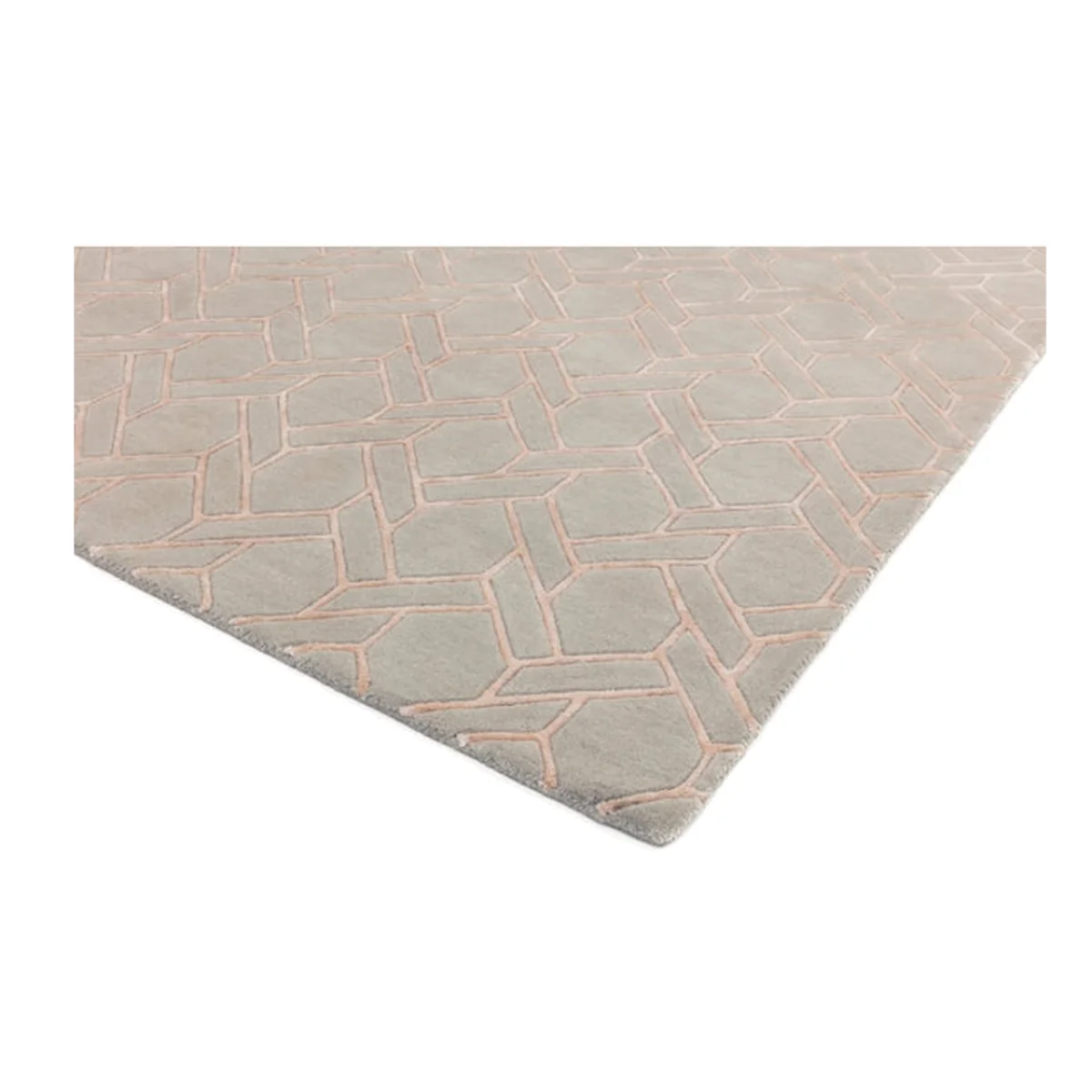 Asiatic Carpets Nexus Hand Tufted Rug Fine Lines Silver/Pink - 120 x 170cm