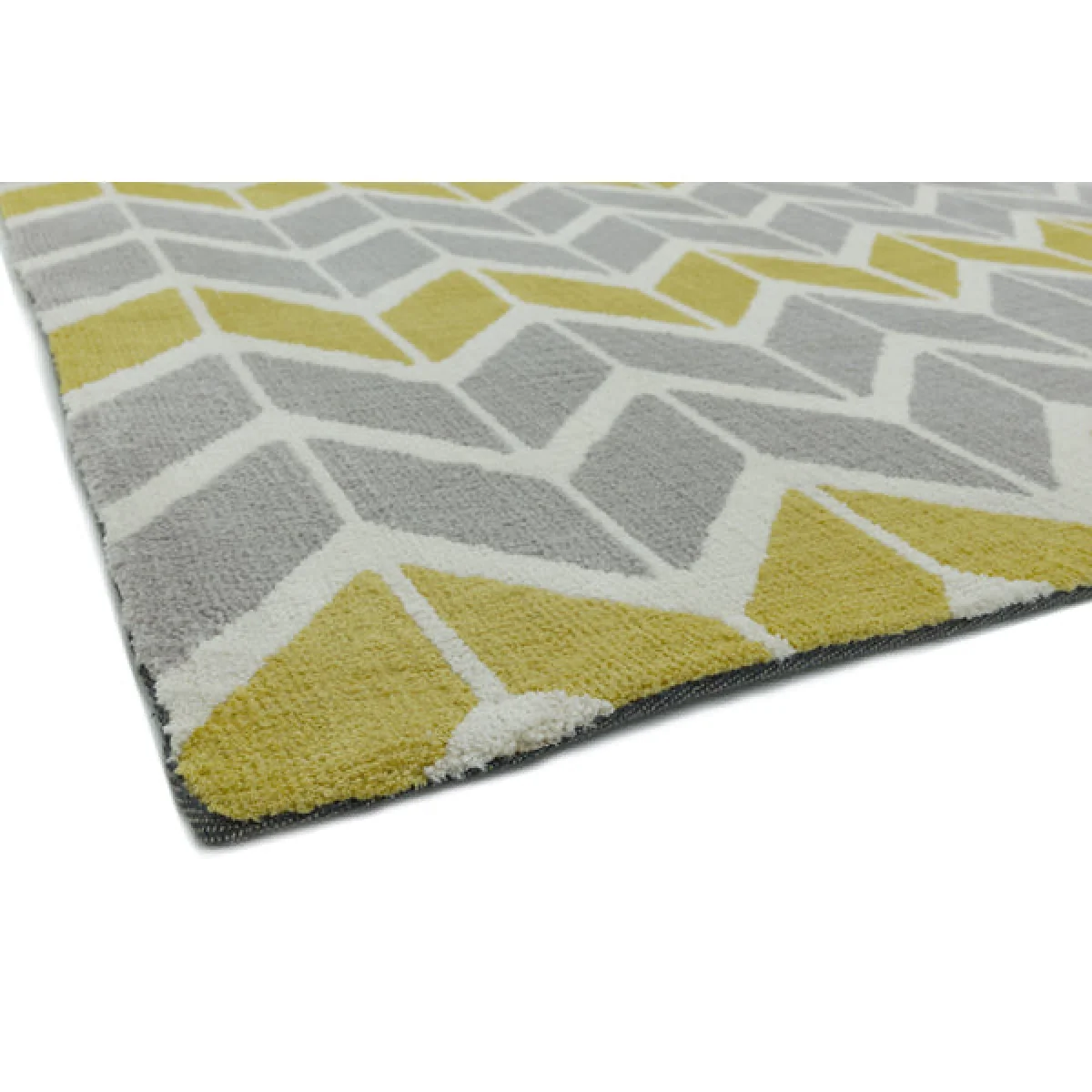Asiatic Carpets Arlo Machine Knitted Rug Chevron Lemon / Grey - 160 x 230cm – image 5