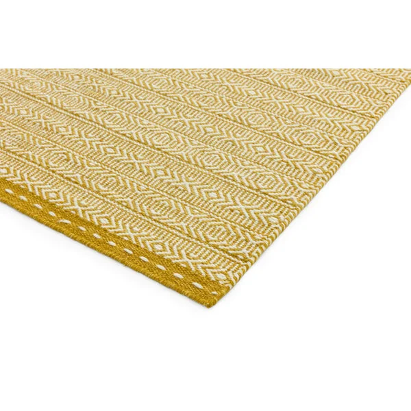 Asiatic Carpets Knox Reversible Wool Dhurry Hand Woven Dhurry Rug Ochre - 200 x 290cm – image 4