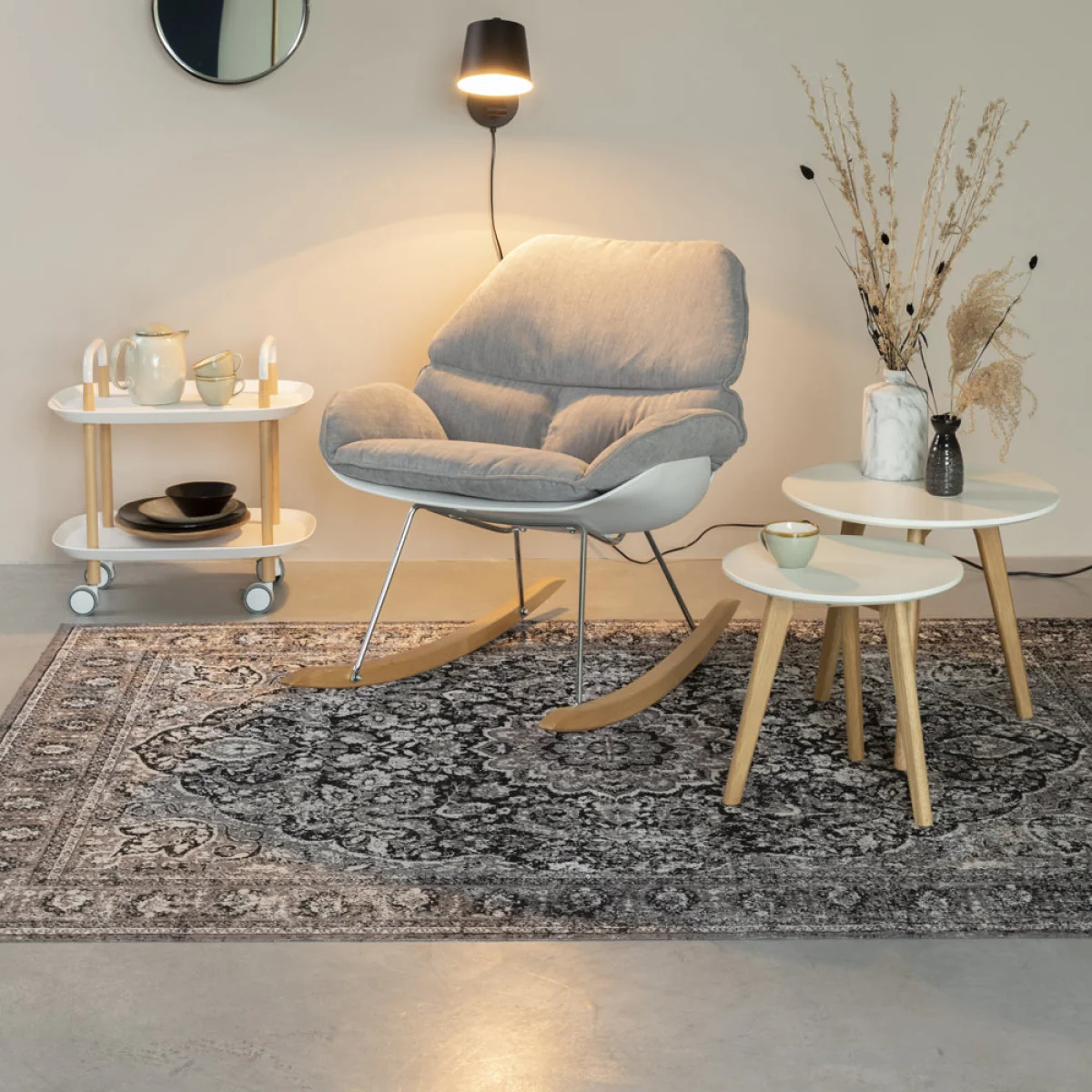 Olivia's Nordic Living Collection - Cor Rug in Black