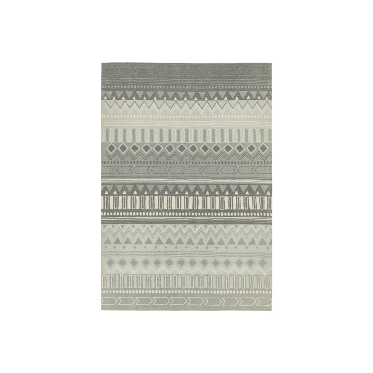 Asiatic Carpets Onix Hand Woven and Printed Rug Tribal Mix Grey - 160 x 230cm – image 1