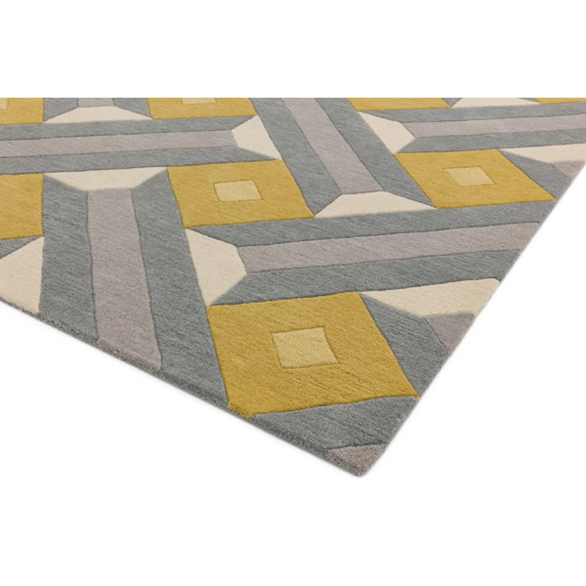 Asiatic Carpets Reef Handtufted Rug Motif Ochre Grey - 120 x 170cm – image 4