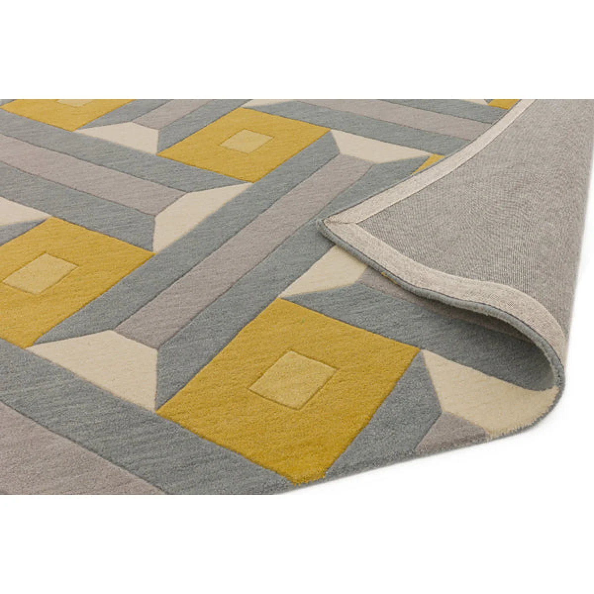 Asiatic Carpets Reef Handtufted Rug Motif Ochre Grey - 120 x 170cm – image 5