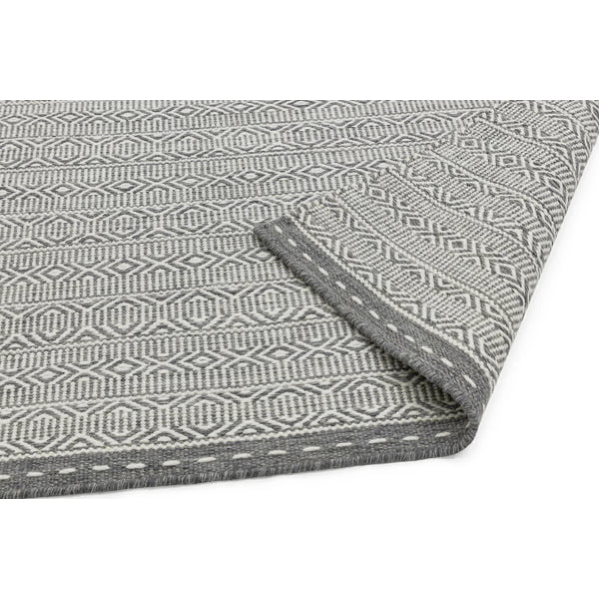 Asiatic Carpets Knox Reversible Wool Dhurry Hand Woven Dhurry Rug Grey - 200 x 290cm – image 4
