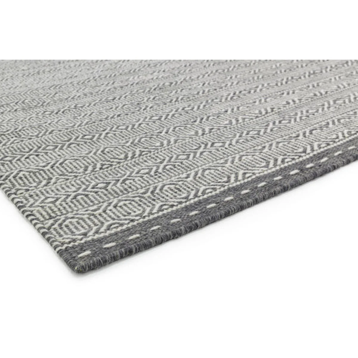 Asiatic Carpets Knox Reversible Wool Dhurry Hand Woven Dhurry Rug Grey - 200 x 290cm – image 5
