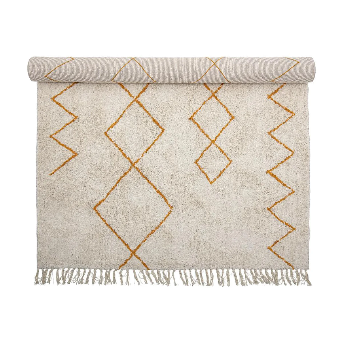 Bloomingville Huso Cotton Rug in Yellow