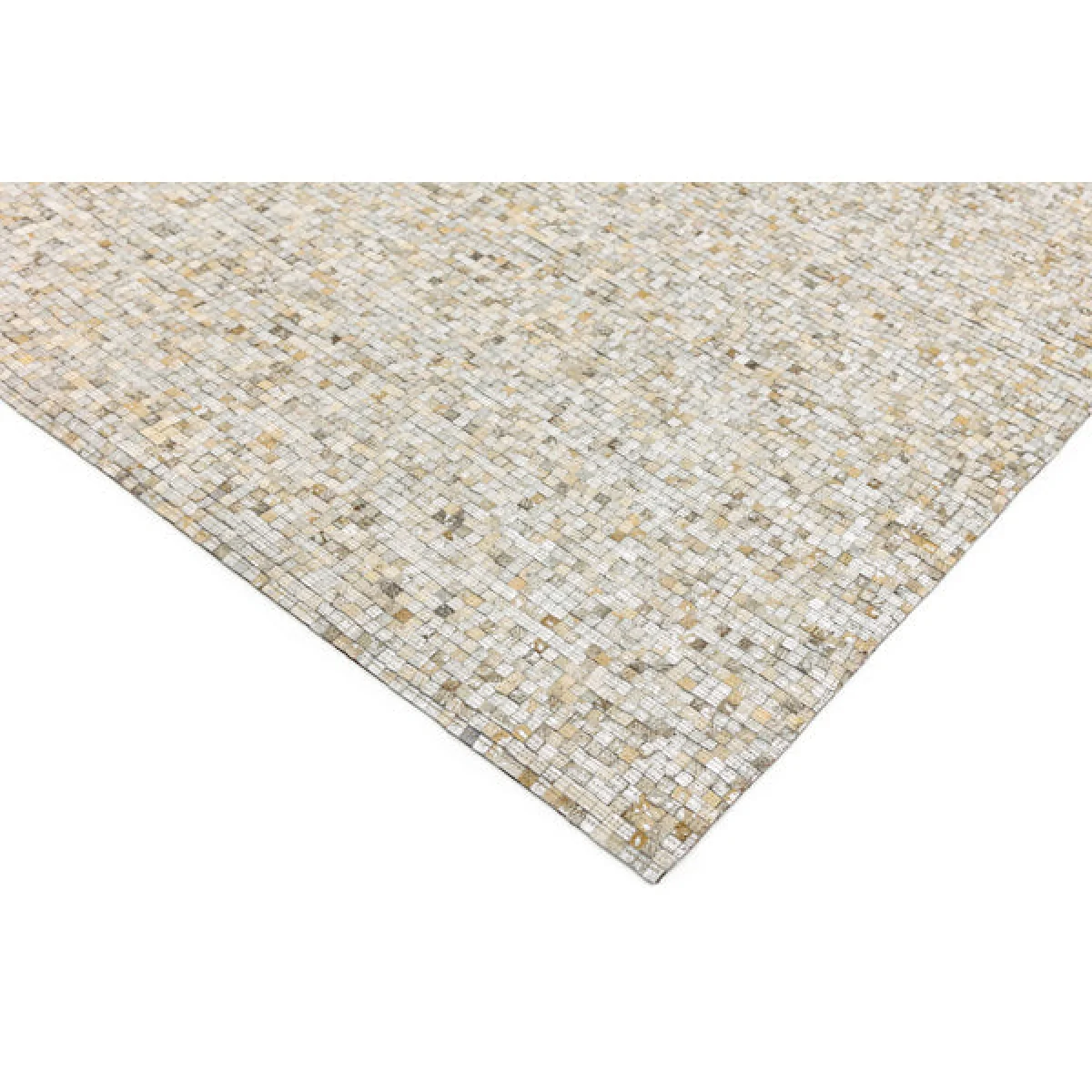 Asiatic Carpets Elona Mosaic Cowhide Hand Sewn Rug Silver - 200 x 290cm – image 3